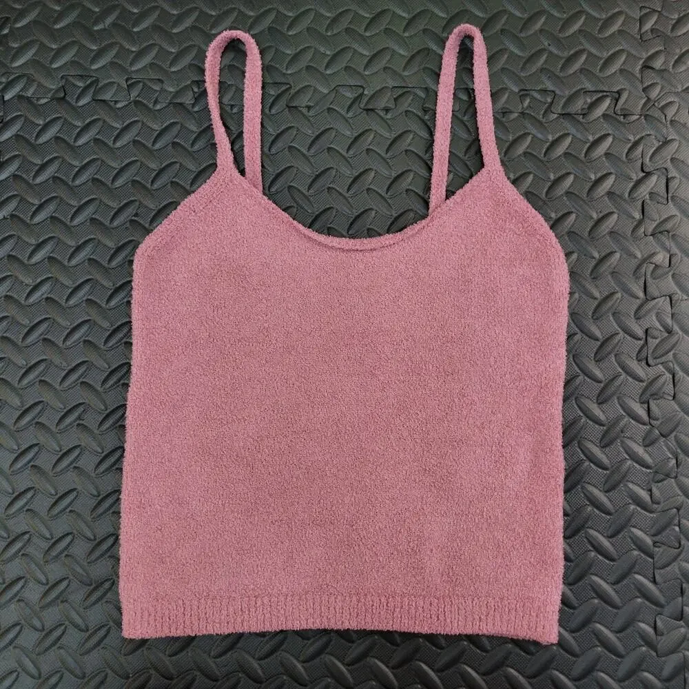 Sincerely Jules 2 Piece Knit Lounge Set Women's S Pink Pants Tank Cozy
